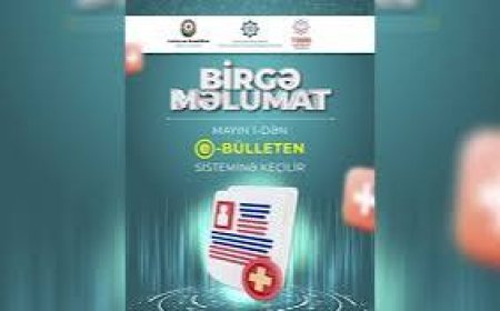 Mayın 1-dən xəstəlik vərəqi e-sənəd kimi tərtib ediləcək