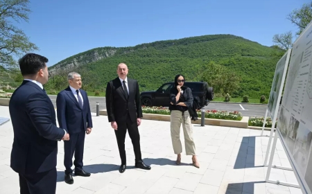 İlham Əliyev və birinci xanım Daşaltı kənd məscidinin açılışında iştirak ediblər - YENİLƏNİB