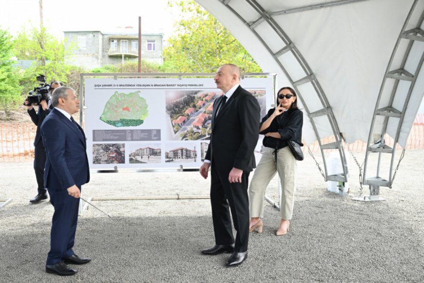 Şuşada inşa ediləcək dördüncü yaşayış kompleksinin təməli qoyulub - YENİLƏNİB