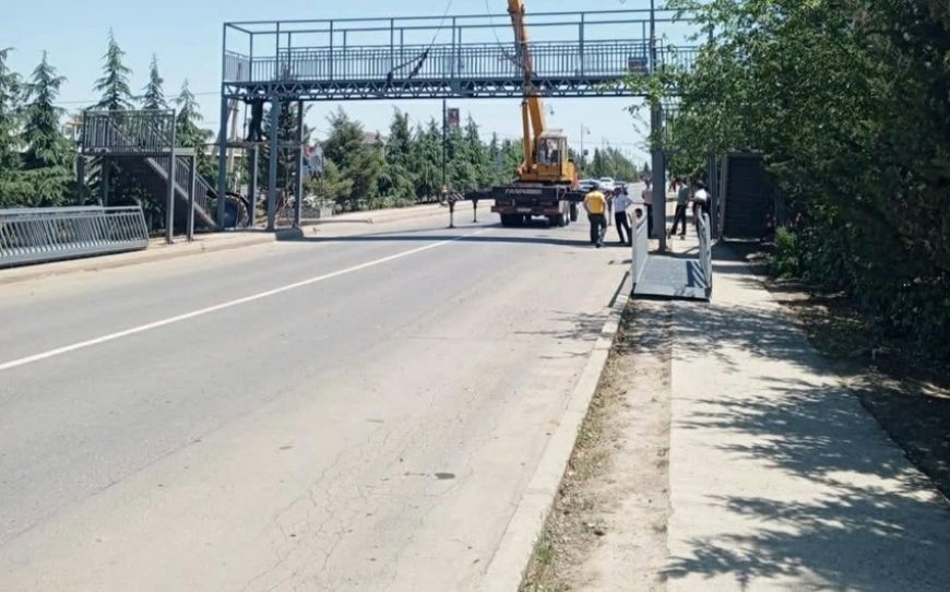 Cəlilabadda ötən il avtoqəza nəticəsində sıradan çıxan yerüstü keçid bərpa olunub