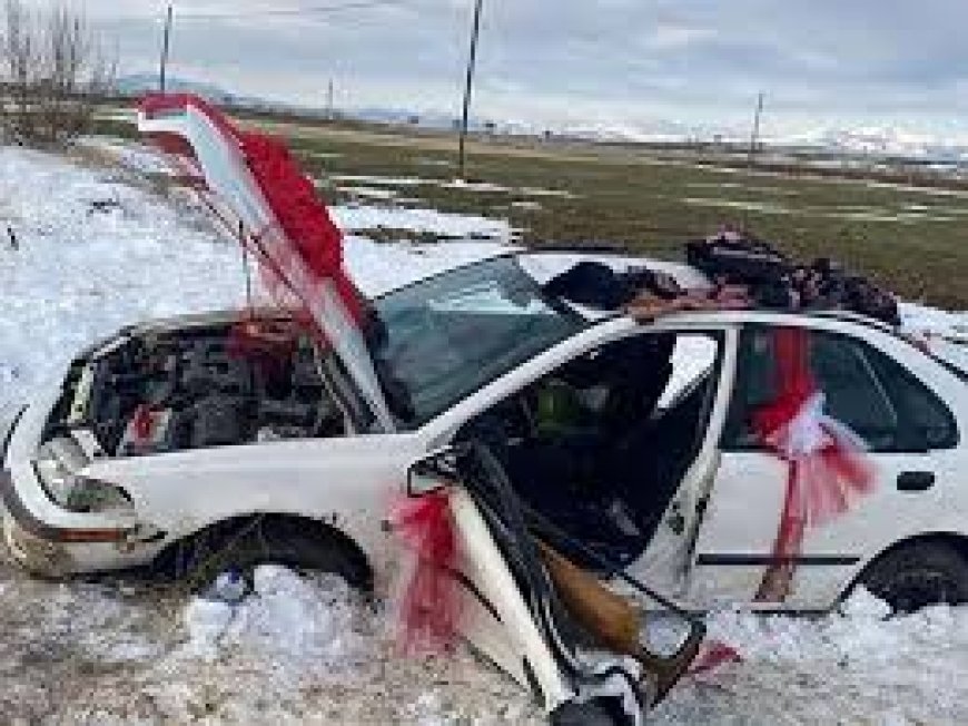 Oğuzda bəy toy günü qəzaya düşdü