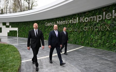 Prezident Gəncə Memorial Kompleksinin açılışında iştirak edib