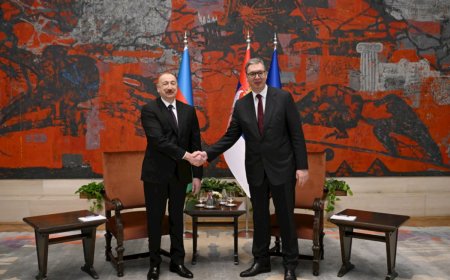 İlham Əliyevin Aleksandar Vuçiç ilə təkbətək görüşü keçirilir