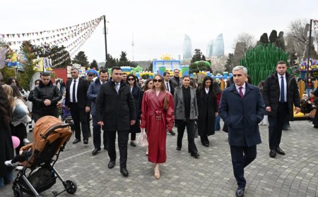 Alena Əliyeva Novruz yarmarkasını ziyarət edib