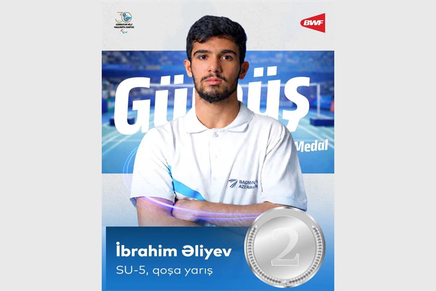Azərbaycanın parabadmintonçusu İbrahim Əliyev İspaniyada gümüş medal əldə edib