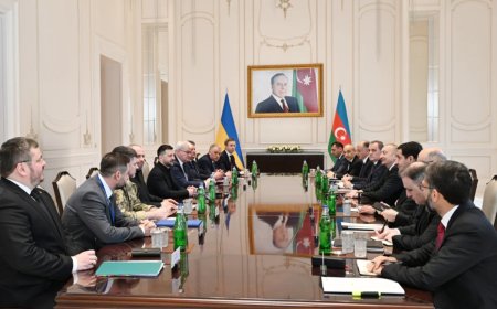 Qəbələdə Prezident İlham Əliyevin Ukrayna Prezidenti ilə geniş tərkibdə görüşü keçirilir